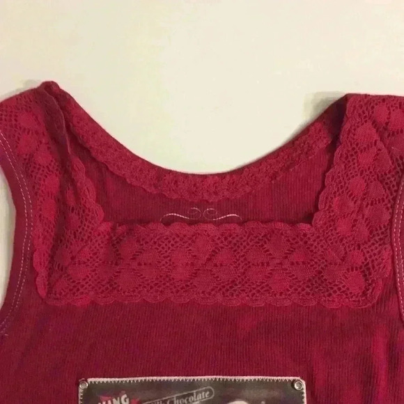 New! Cute tank with sewn on patch and rhinestones. - Picture 2 of 4